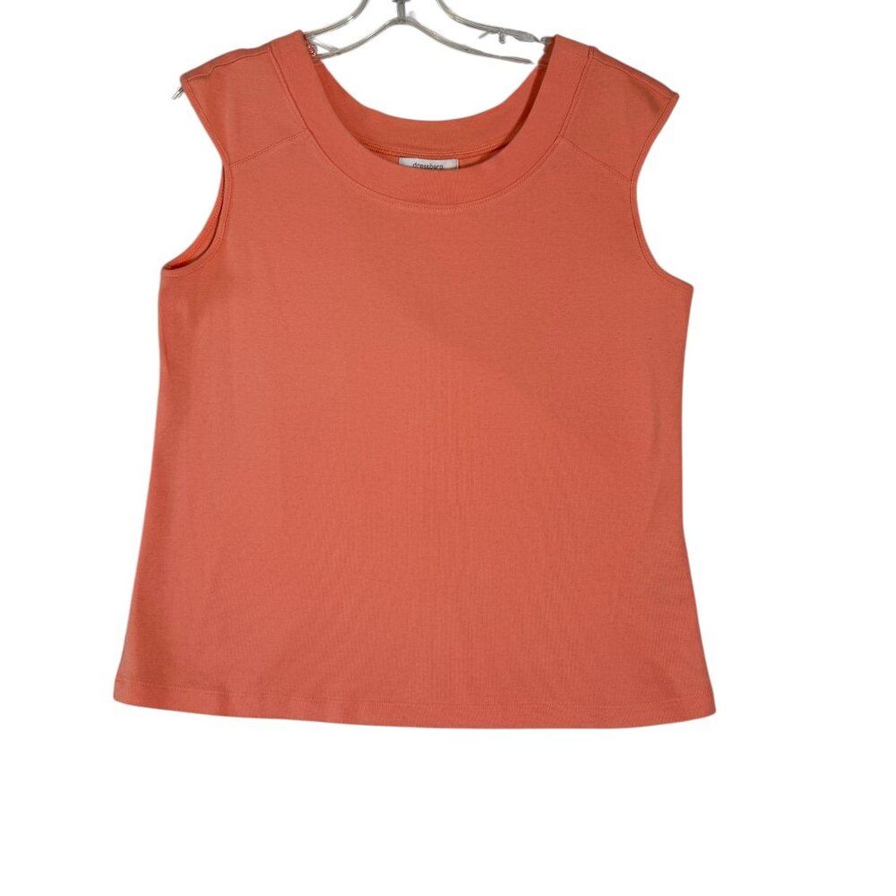 Dress Barn Women's XL Peachy Coral Casual Sleeveless Top